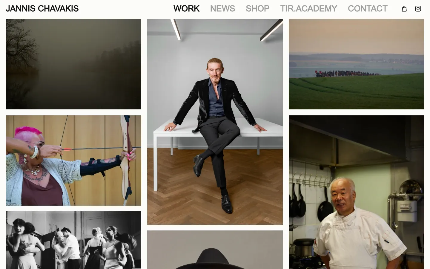 Screenshot der Webseite von Jannis Chavakis (Fotojournalismus, Basel & Berlin), umgesetzt von Primodia